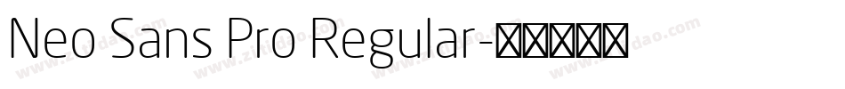 Neo Sans Pro Regular字体转换